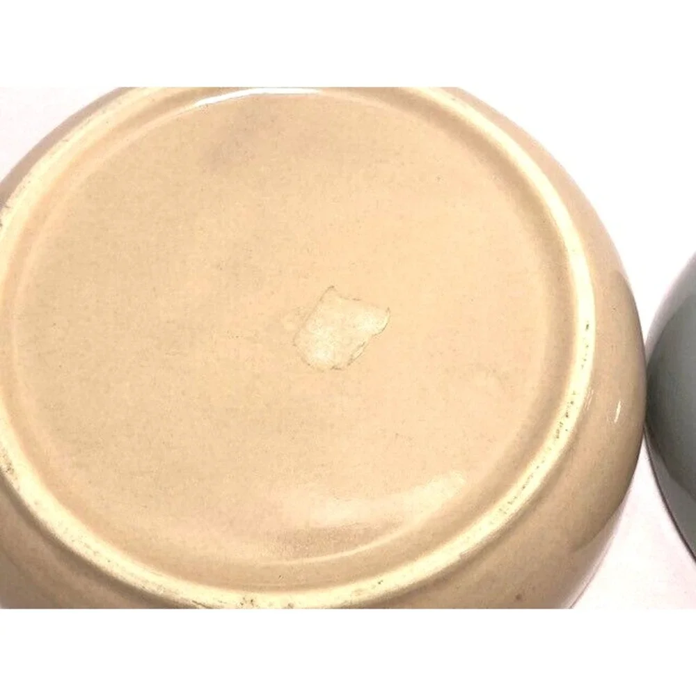 VTG Ceramic Catchall Ashtray MCM Minimalist Boho 2PC Retro Table Decor Staging